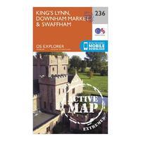 Explorer Active 236 Kings Lynn, Downham Market & Swaffham Map With Digital Version
