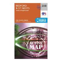 Explorer Active 208 Bedford & St Neots Map With Digital Version