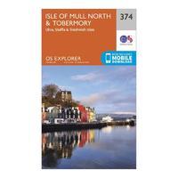 Explorer 374 Isle of Mull North & Tobermory Map With Digital Version