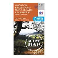 Explorer Active 201 Knighton & Presteigne Map With Digital Version