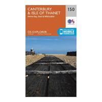 Explorer 150 Canterbury & Isle of Thanet Map With Digital Version