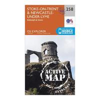 Explorer Active 258 Stoke-on-Trent & Newcastle-under-Lyme Map With Digital Version