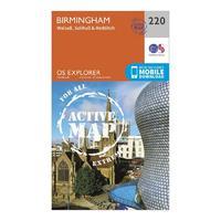 Explorer Active 220 Birmingham, Walsall, Solihull & Redditch Map With Digital Version