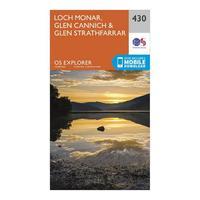 Explorer 430 Loch Monar, Glen Cannich & Glen Strathfarrar Map With Digital Version