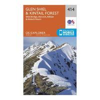 Explorer 414 Glan Shiel & Kintail Forest Map With Digital Version