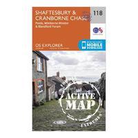 Explorer Active 118 Shaftesbury & Cranborne Chase Map With Digital Version