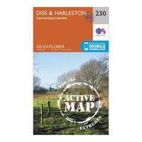 Explorer Active 230 Diss & Harleston Map With Digital Version