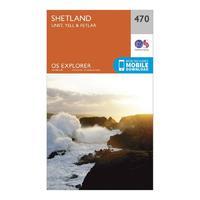 Explorer 470 Shetland  Unst, Yell & Fetlar Map With Digital Version