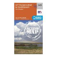 Explorer Active 149 Sittingbourne & Faversham Map With Digital Version