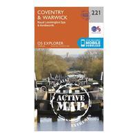 Explorer Active 221 Coventry & Warwick Map With Digital Version