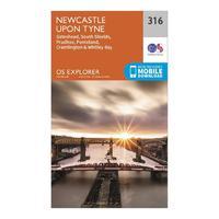 Explorer 316 Newcastle upon Tyne Map With Digital Version