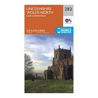 Explorer 282 Lincolnshire Wolds North Map With Digital Version