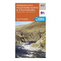 Explorer 417 Monadhliath Mountains North & Strathdearn Map With Digital Version