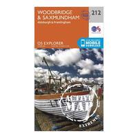 Explorer Active 212 Woodbridge & Saxmundham Map With Digital Version