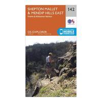 Explorer 142 Shepton Mallet & Mendip Hills East Map With Digital Version