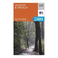 Explorer 233 Leicester & Hinckley Map With Digital Version