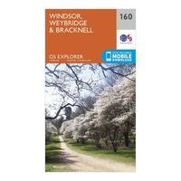 Explorer 160 Windsor, Weybridge & Bracknell Map With Digital Version