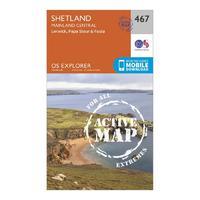 explorer active 467 shetland mainland central map with digital version