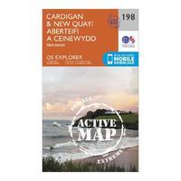 Explorer Active 198 Cardigan & New Quay Map With Digital Version