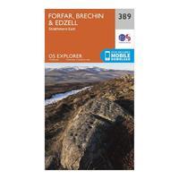 Explorer 389 Forfar, Brechin & Edzell Map With Digital Version