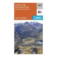 Explorer 384 Glen Coe & Glen Etive Map With Digital Version