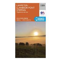 explorer 199 lampeter tregaron llan non map with digital version