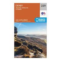 Explorer 259 Derby, Uttoxeter, Ashbourne & Cheadle Map With Digital Version