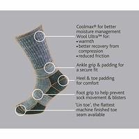 extremities womens light hiker sock grey marl m 6 8