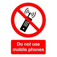 Extra Value PH01051S A5 Self Adhesive Safety Sign - No Mobile Phones