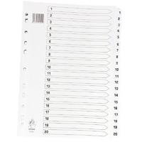 extra value a4 1 20 mylar plastic dividers white