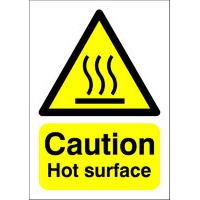 Extra Value A5 Self Adhesive Warning Sign - Hot Surface