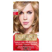 Excellence Creme 8.01 Natural Medium Baby Blonde Hair Dye, Blonde