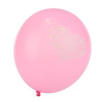 extra large size pink thick heart broken round balloons set of 24