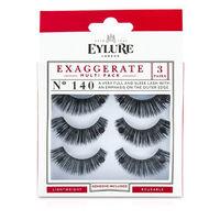 Exaggerate False Lashes Multipack - 140 Black (Adhesive Included) 3pairs