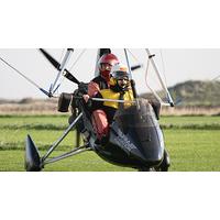 extended flexi wing microlight flying in east riding