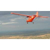 extended fixed wing microlight flying in east riding