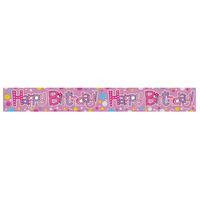 expression factory holo foil banner happy birthday female