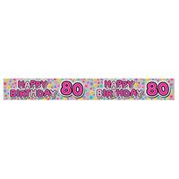 Expression Factory Holo Foil Banner - Age 80 Female