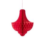 Extra Large Red Hanging Paper Honeycomb