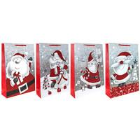 Extra Large Christmas Sketch Design Glitter Gift Bags