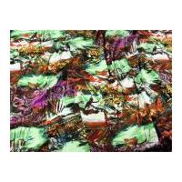 Exotic Print Viscose Stretch Jersey Knit Dress Fabric