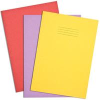 exercise books a4 8mm ruled with margin 48 pages 100pk red