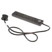 extension lead 2m surge protected 4 socket black s4w2bc mp