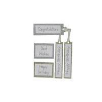 Express Yourself Handmade Silver and Gold Birthday Tags