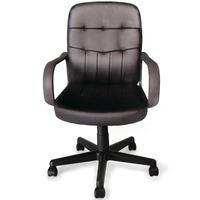 executive leather office chair with tilt recline and armrests