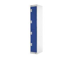 Express Standard Locker 4 Door W300xD450xH1800mm Light GreyBlue