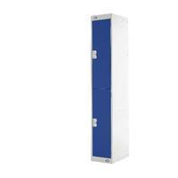 Express Standard Locker 2 Door W300xD300xH1800mm Light GreyBlue