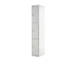 Express Standard Locker 3 Door W300xD300xH1800mm Light Grey MC00143