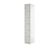 Express Standard Locker 6 Door W300xD300xH1800mm Light Grey MC00149