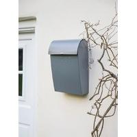 Extra Large Post Box with Lock in Charcoal Grey